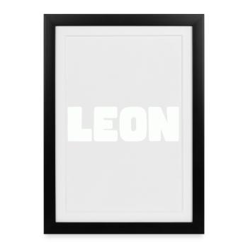 Leon Name - Framed poster (27 × 37 cm) - black - Front