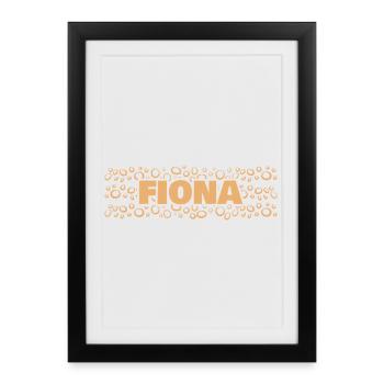 Fiona as a given name - Framed poster (27 × 37 cm) - black - Front