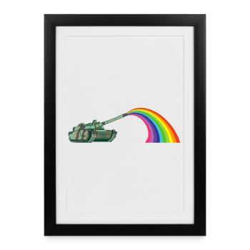 Char de la paix - Affiche encadrée (27 × 37 cm) - noir - Devant