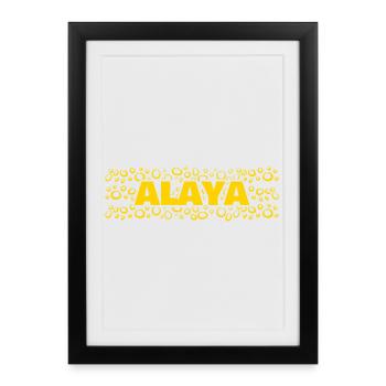 Gift for Alaya - Framed poster (27 × 37 cm) - black - Front