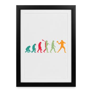 American football - Framed poster (27 × 37 cm) - black - Front
