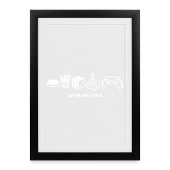Controller Evolution | Gamers - Framed poster (27 × 37 cm) - black - Front