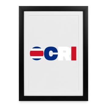 Costa Rica - Affiche encadrée (27 × 37 cm) - noir - Devant