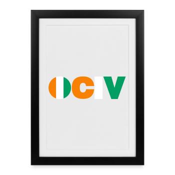 Côte d’Ivoire - Affiche encadrée (27 × 37 cm) - noir - Devant