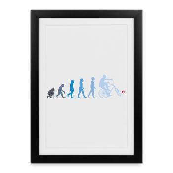 Cycling, Cycleball, Indoor Cycling, Evolution - Framed poster (27 × 37 cm) - black - Front