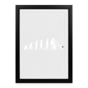 Cycling, Cycleball, Indoor Cycling, Evolution - Framed poster (27 × 37 cm) - black - Front