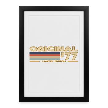 Stripes Vintage 70s Original - Affiche encadrée (27 × 37 cm) - noir - Devant