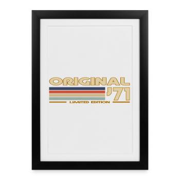 Vintage Retro 1971 - Framed poster (27 × 37 cm) - black - Front