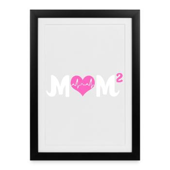 Twins Mom Twin Mom Mom Gift - Framed poster (27 × 37 cm) - black - Front