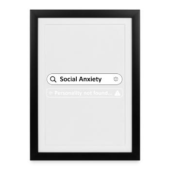 Anxiété liée à la sensibilisation à la santé mentale - Affiche encadrée (27 × 37 cm) - noir - Devant
