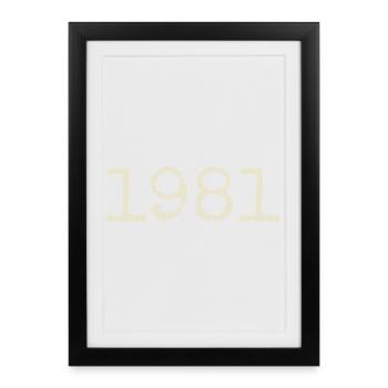 1981 Jubiläumsgeschenk – Großartig seit 1981 - Gerahmtes Poster (27 × 37 cm) - Schwarz - Vorne