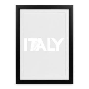 Italy Leaning Tower of Pisa Italians Italy - Framed poster (27 × 37 cm) - black - Front