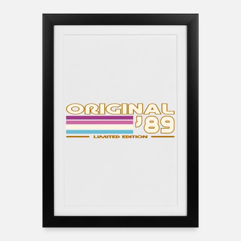 1989 - Gerahmtes Poster (27 × 37 cm) - Schwarz