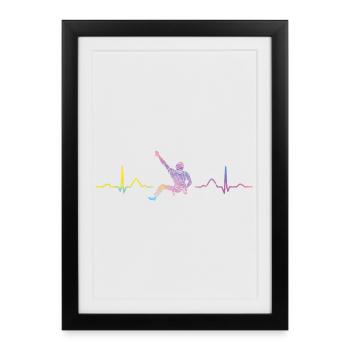 Battement de cœur de Boulderer Bloc Bloc - Affiche encadrée (27 × 37 cm) - noir - Devant