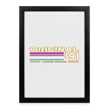 1991 - Affiche encadrée (27 × 37 cm) - noir - Devant