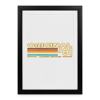 1981 - Affiche encadrée (27 × 37 cm) - noir - Devant