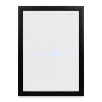 Helicopter Helicopter Heartbeat ECG - Framed poster (27 × 37 cm) - black - Front