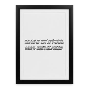 Made in Steel 100 Percent Metalhead - Framed poster (27 × 37 cm) - black - Front