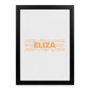 Idée cadeau Eliza - Affiche encadrée (27 × 37 cm) - noir - Devant