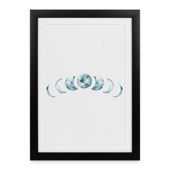 Phases Lunaires Mystiques - Affiche encadrée (27 × 37 cm) - noir - Devant