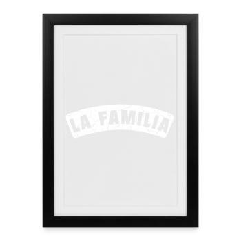 La Familia courbé dans le style grunge - Affiche encadrée (27 × 37 cm) - noir - Devant