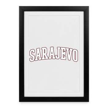 Sarajevo Bold Lettering - Framed poster (27 × 37 cm) - black - Front