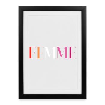 LGBT Pride Month - Lesbian Love. Femme - Framed poster (27 × 37 cm) - black - Front