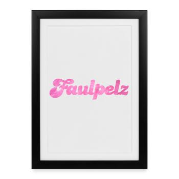 Polaire paresseuse Fourrure Fourrure Cool Dictons Citations - Affiche encadrée (27 × 37 cm) - noir - Devant
