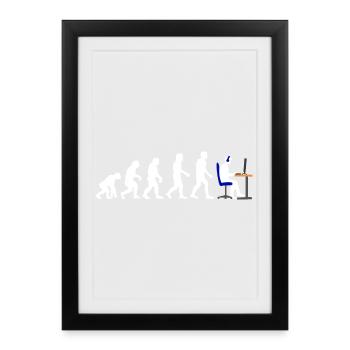 Gamer Evolution - Gerahmtes Poster (27 × 37 cm) - Schwarz - Vorne