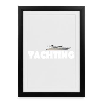 Yachting - Framed poster (27 × 37 cm) - black - Front