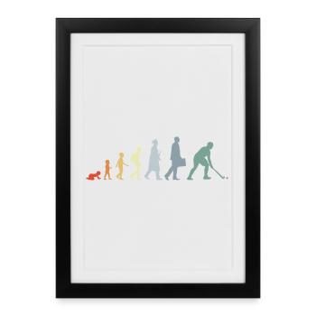 Hockey Evolution - Framed poster (27 × 37 cm) - black - Front