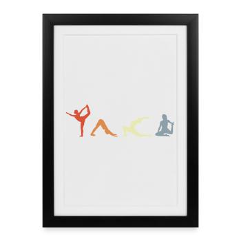 Yogini Postures - Framed poster (27 × 37 cm) - black - Front
