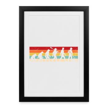 Vintage Evolution - Jardinier - Affiche encadrée (27 × 37 cm) - noir - Devant