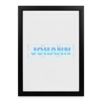 Johann bébé - Affiche encadrée (27 × 37 cm) - noir - Devant