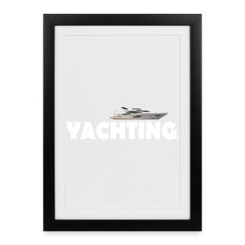 Yachting - Framed poster (27 × 37 cm) - black - Front