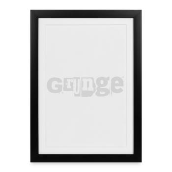 Conception de logo en détresse de musique grunge - Affiche encadrée (27 × 37 cm) - noir - Devant
