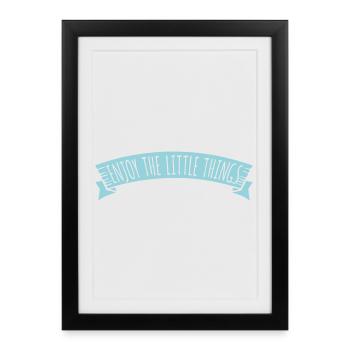 Enjoy The Little Things Gratitude Mindfulness - Framed poster (27 × 37 cm) - black - Front