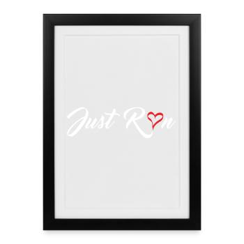 Just Run - Framed poster (27 × 37 cm) - black - Front