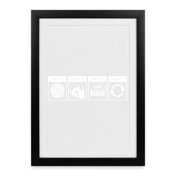 Eat Sleep Code Repeat – Coder Workflow Design - Framed poster (27 × 37 cm) - black - Front