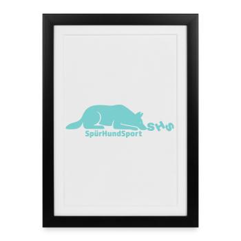 SHS logo mint - Framed poster (27 × 37 cm) - black - Front
