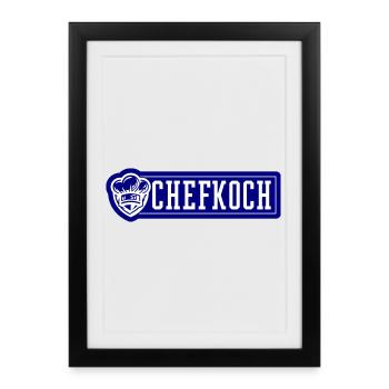 Chapeau de chef chef - Affiche encadrée (27 × 37 cm) - noir - Devant