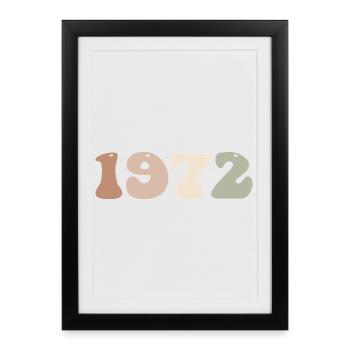 1972 - Affiche encadrée (27 × 37 cm) - noir - Devant