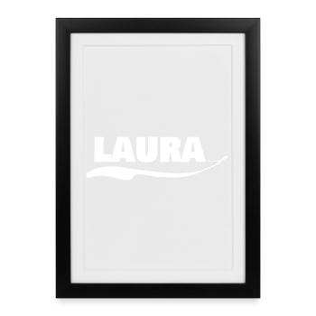 Laura en cadeau - Affiche encadrée (27 × 37 cm) - noir - Devant