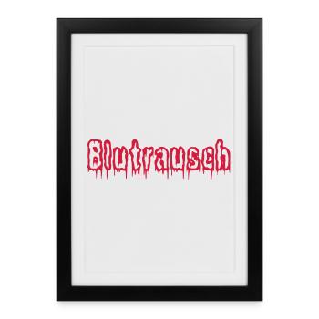 blood rushing exit-shirt - Framed poster (27 × 37 cm) - black - Front