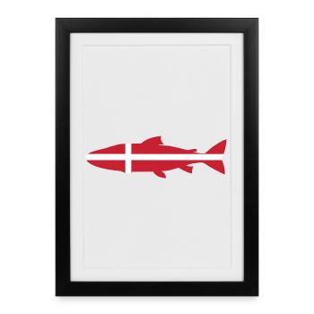 Lach Danemark - Affiche encadrée (27 × 37 cm) - noir - Devant