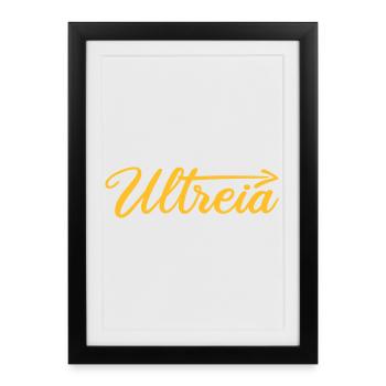 Ultreia | Flèche | Camino de Santiago | Chemin de Saint-Jacques - Affiche encadrée (27 × 37 cm) - noir - Devant