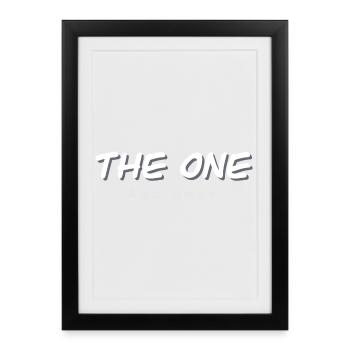 Exklusiver Single-Star Design - Gerahmtes Poster (27 × 37 cm) - Schwarz - Vorne