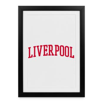 Liverpool Royaume-Uni - Affiche encadrée (27 × 37 cm) - noir - Devant