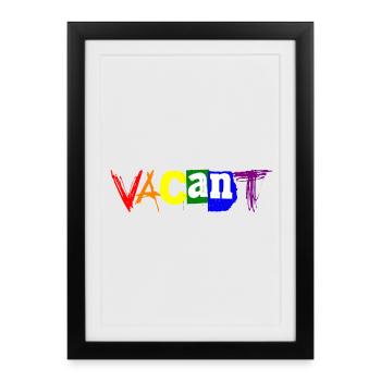 Lettrage vacant 2 - Affiche encadrée (27 × 37 cm) - noir - Devant
