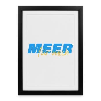MER pour moi - Affiche encadrée (27 × 37 cm) - noir - Devant